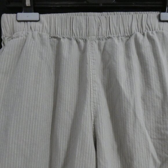 UNIQLO | medium | Striped Cotton Pajama - Loungewear Pants W/ Front Pockets - Picture 4 of 16